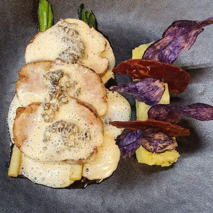Plat de filet mignon bardé de lard Fontvieille